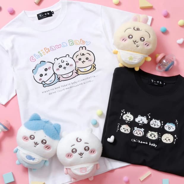 베이비 치이카와 티셔츠+홀로그램 스티커