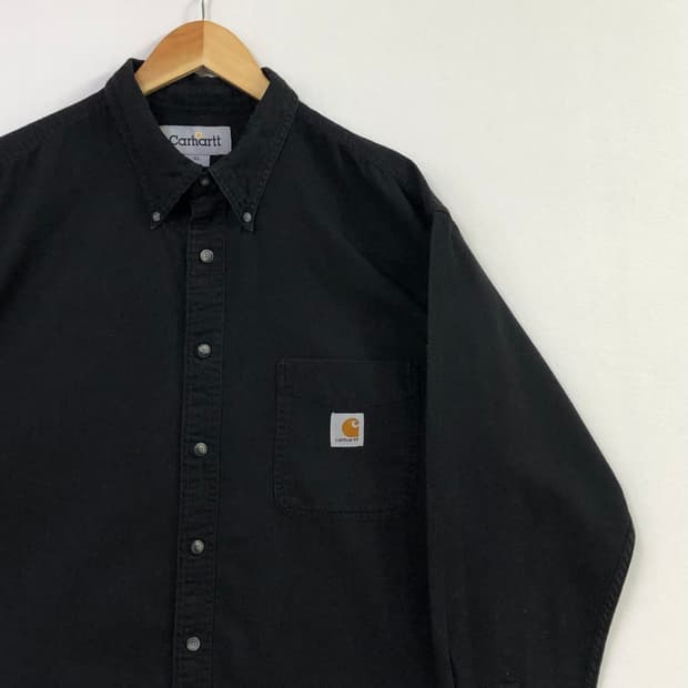 XL 칼하트 블랙 워크 셔츠