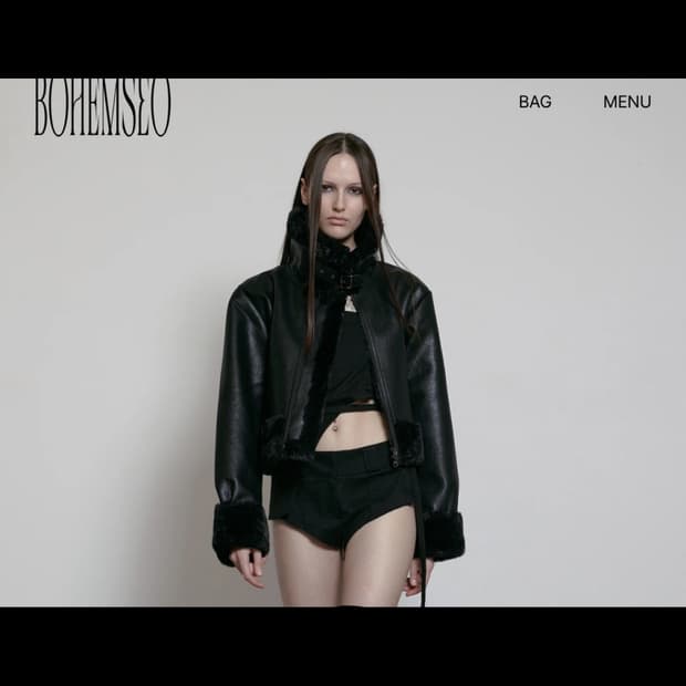 새상품) 보헤미안서울 보헴서 하이넥 무스탕