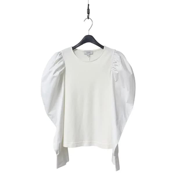 cos 코스 퍼프 슬리브 블라우스 크림 아이보리