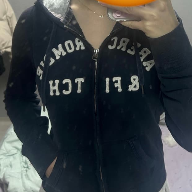 아베크롬비 슬림핏 후드집업 네이비s