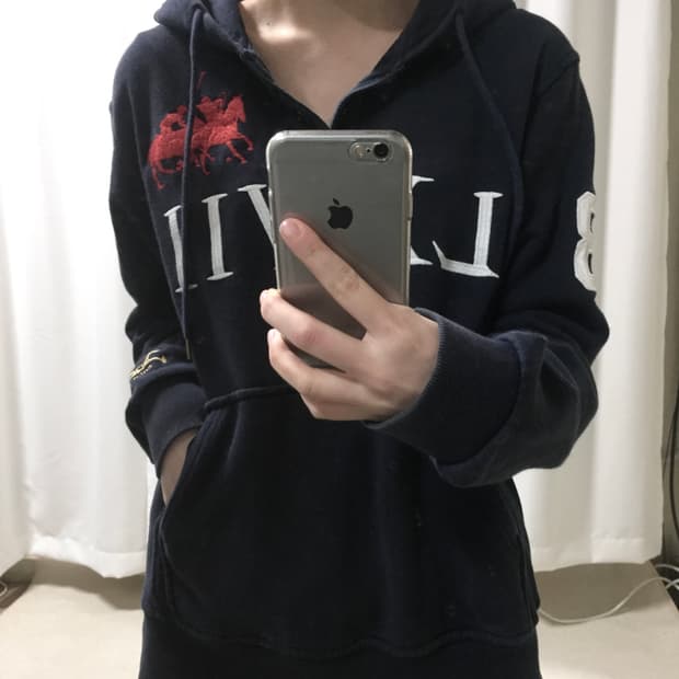 폴로 랄프로렌 빅포니 버튼 네이비 후드티