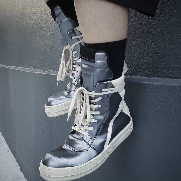 릭오웬스 15SS 지오바스켓 더티 실버 밀크 LZP