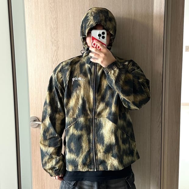 스투시 퍼 프린트 비치쉘