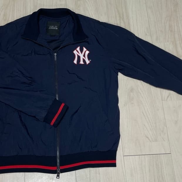 MLB 뉴욕양키스 빈티지 바람막이 져지 네이비 L(100)