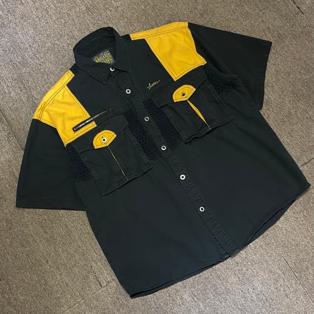 (L) 아메리칸 빈티지 반팔 워크 셔츠