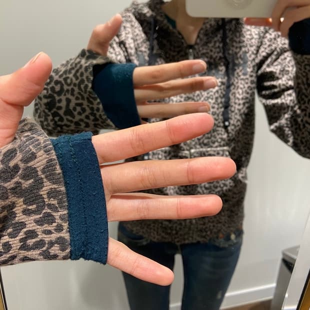 여성 호피 후드집업