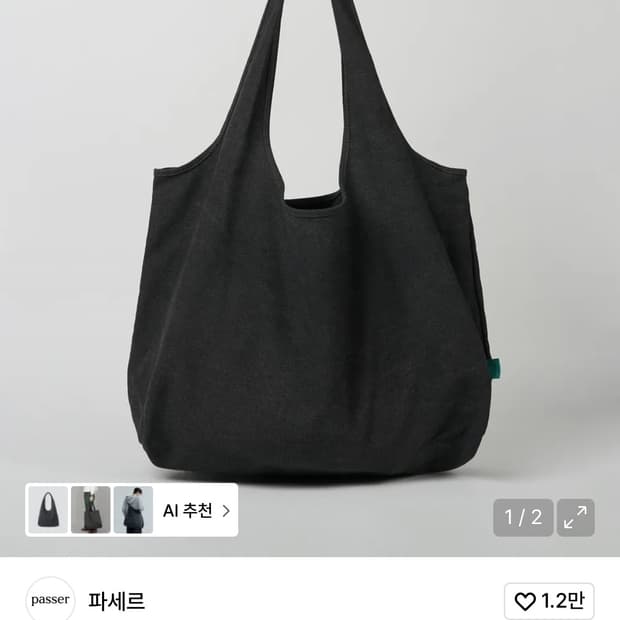 파세르 캔버스 숄더백