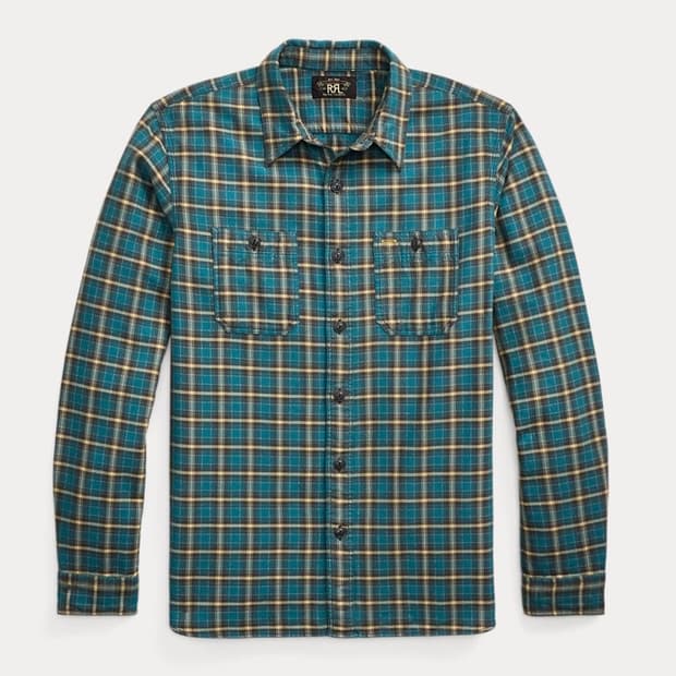 RRL 플래드 트윌 워크셔츠