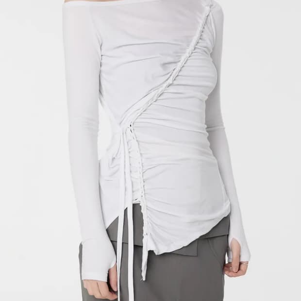 Handmade Twisted One-Shoulder longsleeve