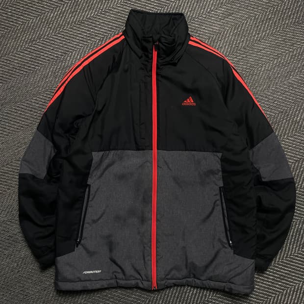 00s 아디다스 올드스쿨 포모션 배색 패디드 점퍼o 5307