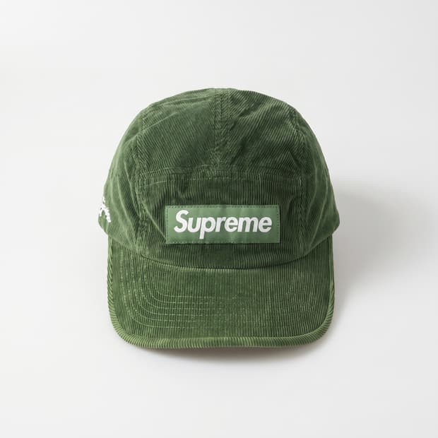 슈프림 21FW 고어텍스 코듀로이 캠프캡 그린 정품
