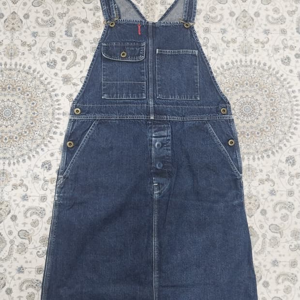 올리브 데 올리브 데님 멜빵 치마 청멜빵 스커트 (29-32)