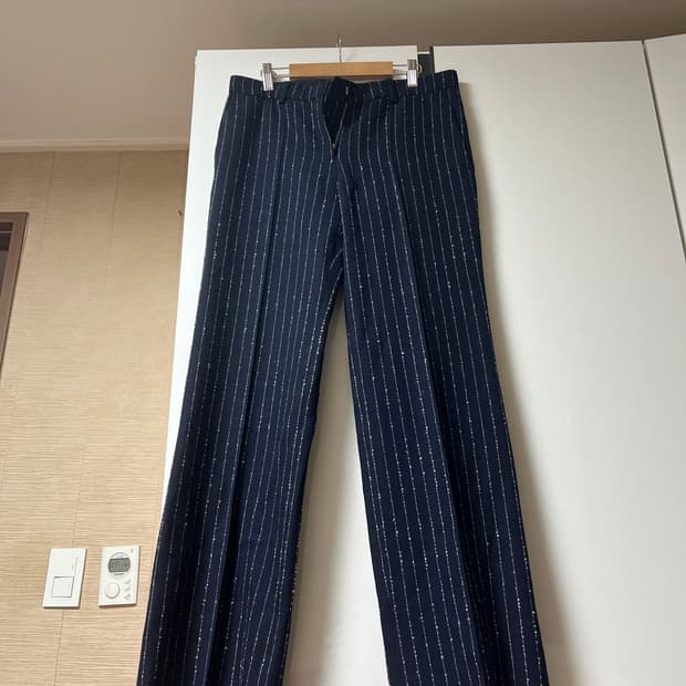 [34] 아크네 스튜디오 네이비 스트라이프 슬랙스 울 팬츠