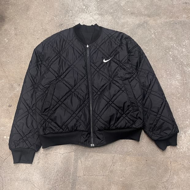 90‘s 희귀 나이키 빅 스우시 리버시블 퀼팅자켓 L