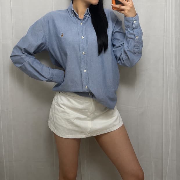 폴로 여성 커스텀핏 옥스퍼드 셔츠