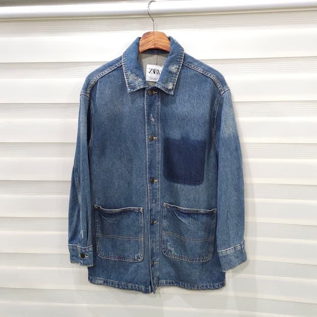 자라 빈티지가공 데님 커버올자켓- 우먼 실측확인