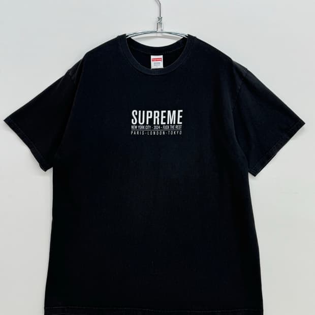 슈프림 파리 티셔츠 블랙 24SS