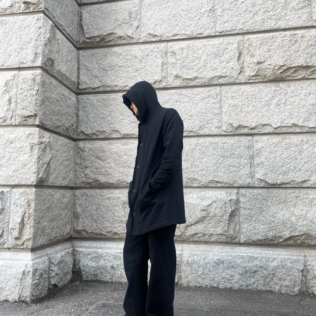 Yohji yamamoto regulation hooded coat