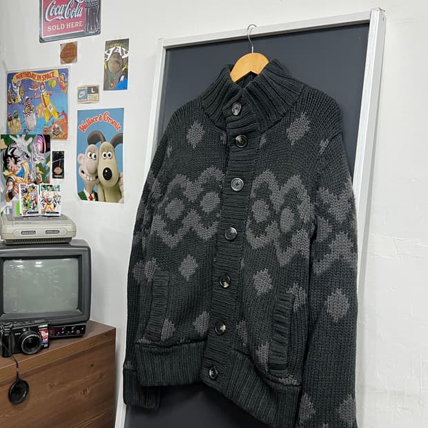 Quiksilver 퀵실버 오아시스 노르딕 패턴 코위찬 니트 가디건