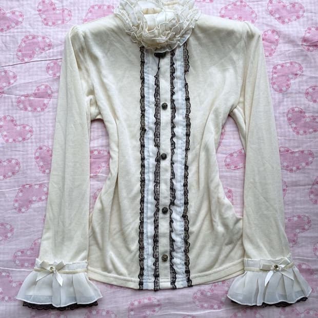 엑시즈팜 라떼갸루 긴팔 블라우스 히메갸루 히메카지