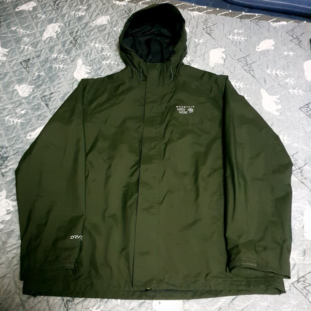 마운틴하드웨어 드라이큐 고프코어 바람막이 자켓 카키 (M)
