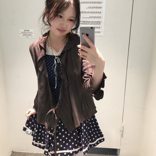 네이비 도트 코디세트