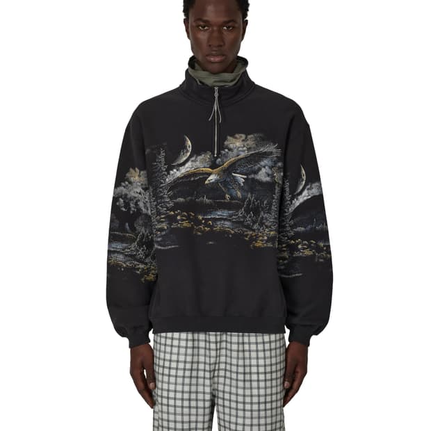 [M,L,XL]로아 하이킹 26ss FAI 하프 집 스웨트 셔츠