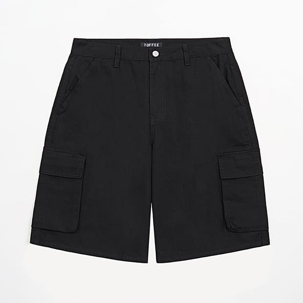 (새상품 택포가격) 토피 코튼 카고 하프 팬츠 블랙 XL