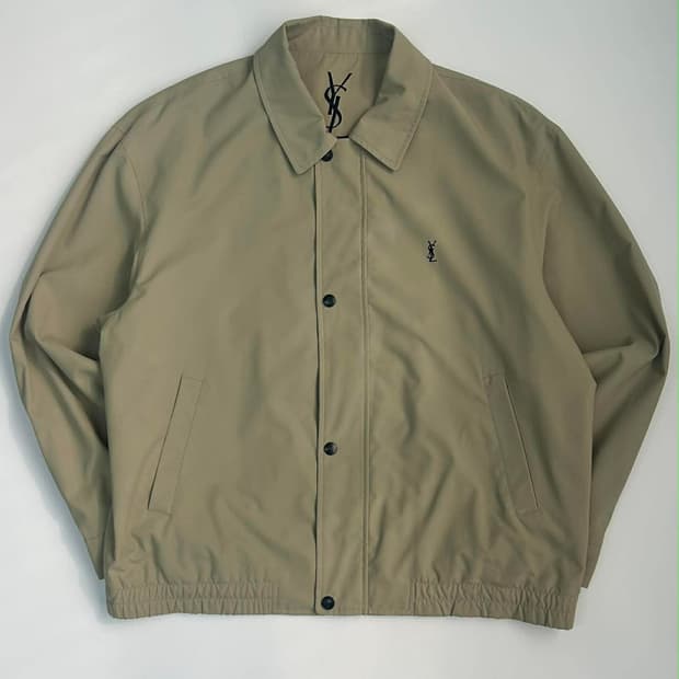 [105] 입생로랑 YSL 스윙탑 블루종 코치 자켓