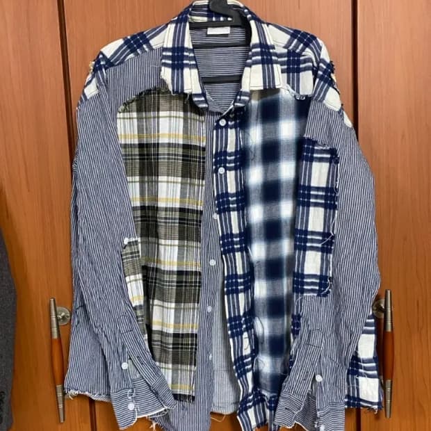 [NOMANUAL] 노메뉴얼 ROUGH CHECK SHIRT