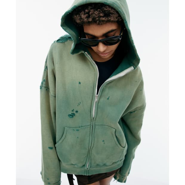 23SS Saint mxxxxxx 후드집업 그린 XL (105-