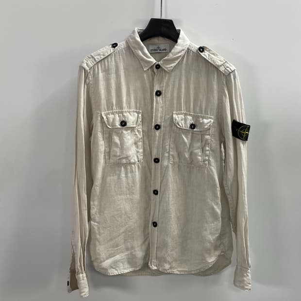 스톤아일랜드 와펜 린넨 셔츠 (on.1825)