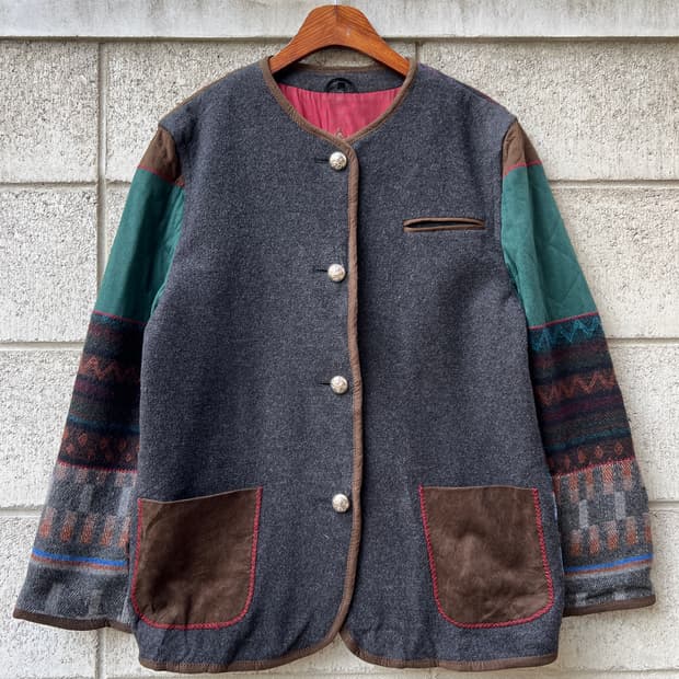 VINTAGE MANA NANETTI BOILED WOOL 보일드울자켓