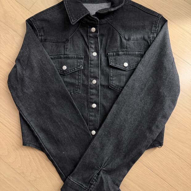 [새상품] 크롭 청자켓