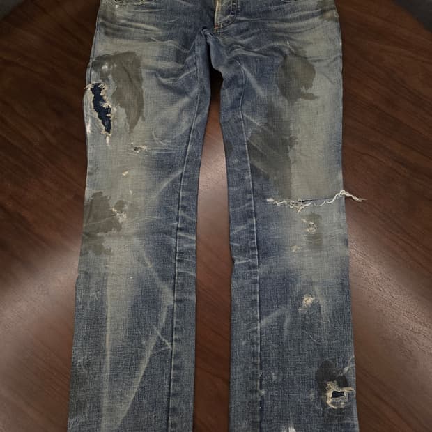 디스퀘어드 빈티지 런웨이 더티진 48