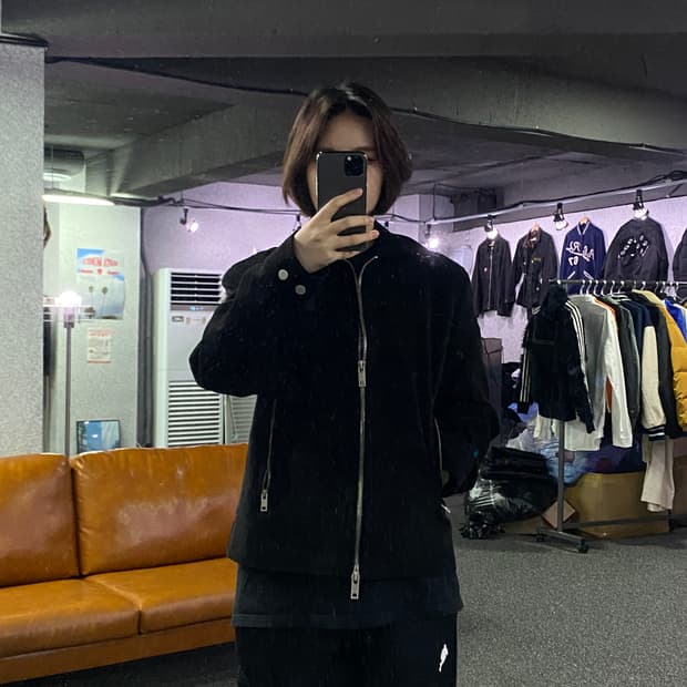 빈티지 스웨이드 투웨이 미니멀 자켓 B2754