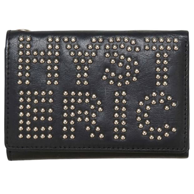 (W) 히스테릭 글래머 로고 스터드 트라이폴드 월렛 블랙