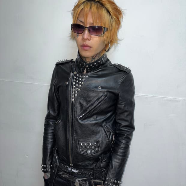 Punk black leater jk