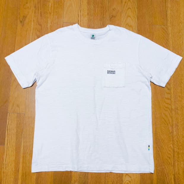​[L] 시에라 디자인(Sierra Designs) 화이트 포켓 티셔츠