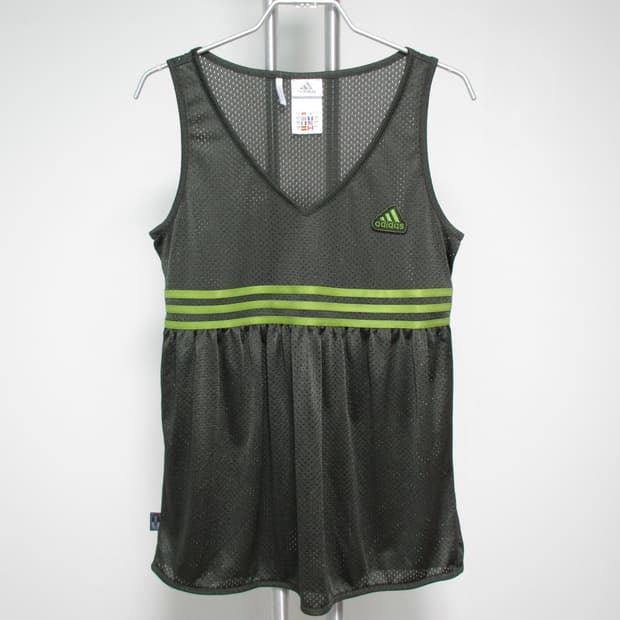 Adidas shirring mesh sleeveless