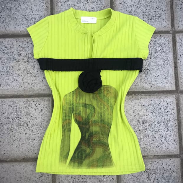 Neon Irezumi Print Top