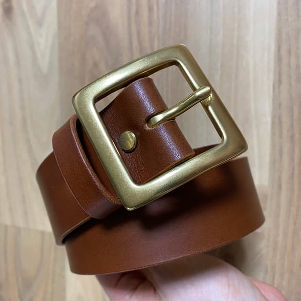 베지터블 레더 개리슨 벨트 브라운 34사이즈 (33-34사이즈)