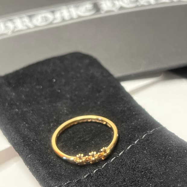 크롬하츠 22k 트리플ch 버블검링