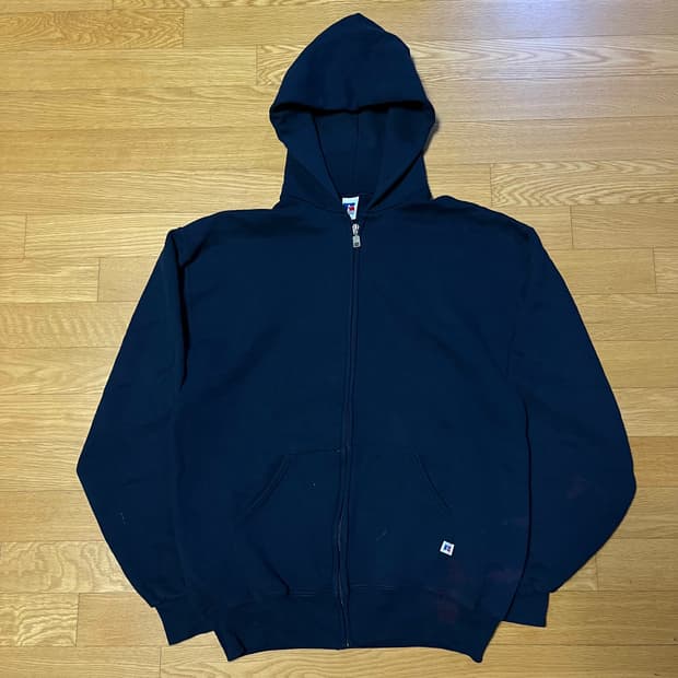 [L] 90s 빈티지 러셀 후드집업 네이비