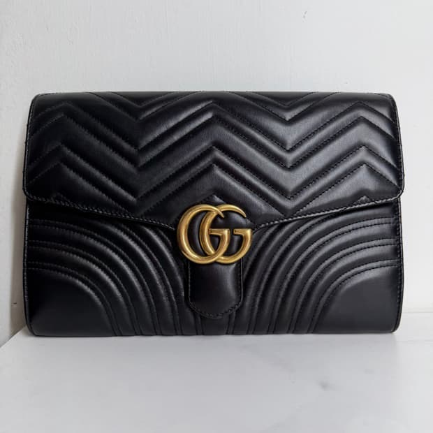 [정품] 구찌 마몬트 클러치 블랙 