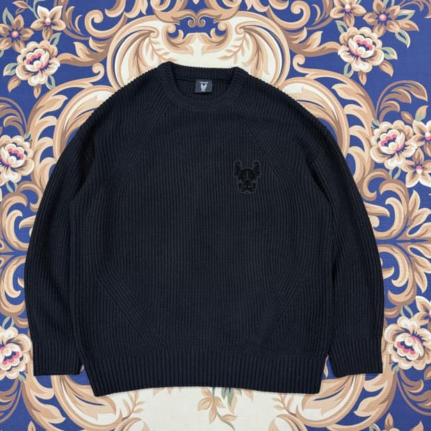 (XL)라이프워크 Lifework 오버핏 코튼 니트(블랙)