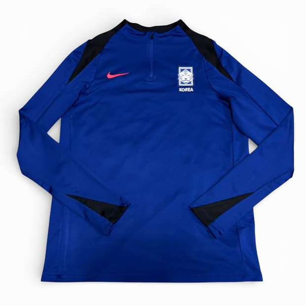 XL 나이키 다크네이비 한국국대 긴팔 반집업 쉘탑