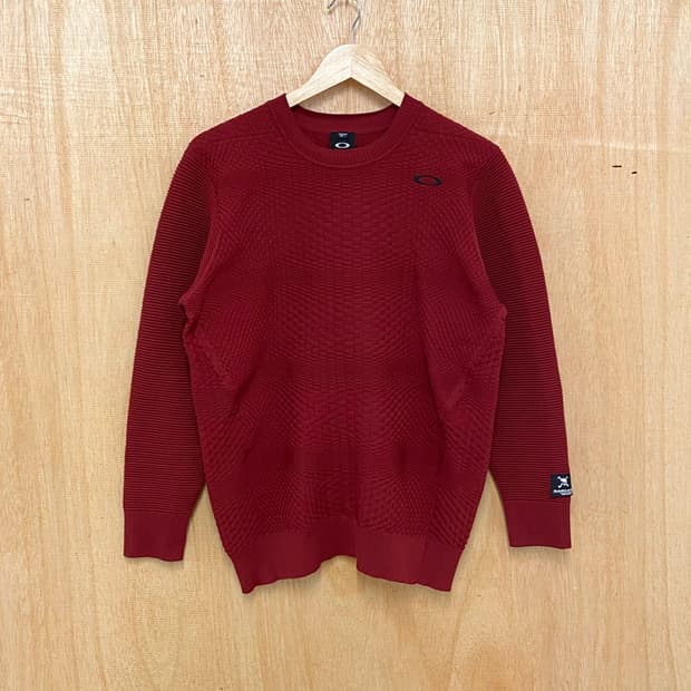 OAKLEY knit 오클리 기하학 가공 폴리 니트 맨투맨