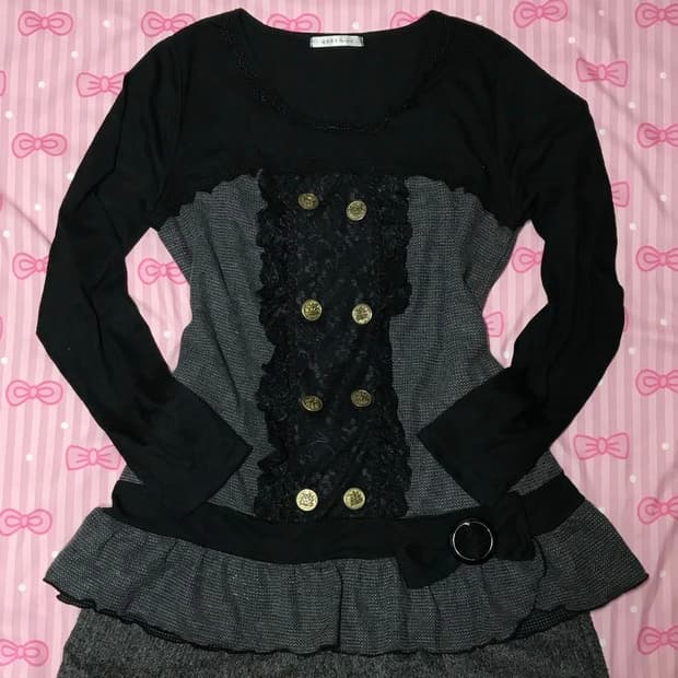 엑시즈팜 레이스 프릴 롱 슬리브 갸루 로걀 히메갸루